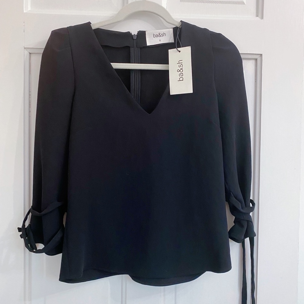 ba&sh / XS Black 3/4 Sleeves Top
